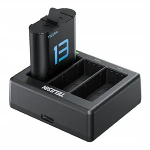 Charger with 2x Rechargeable Batteries for GoPro HERO13 Black – Telesin SB10377