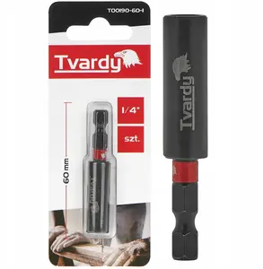 Magnetic impact bit holder 1/4" 60 mm Tvardy — magnetic bit adapter for impact drivers and drills