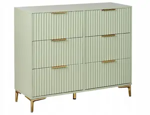 Chest of drawers Beliani WALCOTT 6 drawers, light green