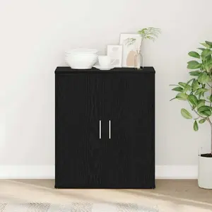 Шкаф VidaXL 60x31x70 см, цвет черный дуб, древесно-подобный материал