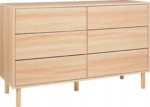 Chest of drawers Beliani SHARPE — light wood finish, 3 drawers
