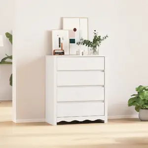Комод VidaXL 42003053 белый большой прямоугольный из инженерной древесины с ящиками
