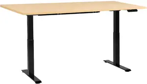 Rakstāmgaldiņš Beliani Destines melni‑bēšs 160 cm x 72 cm