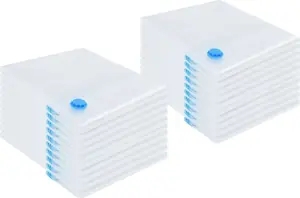 Vacuum Travel Storage Bag VidaXL 100 x 80 cm Transparent Plastic