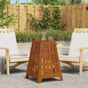 Садовый костровой очаг VidaXL, цилиндрический стальной 50 x 50 x 70 см, коричневый