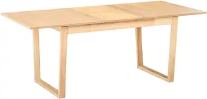 Раскладной обеденный стол Beliani CAMDEN ясень светлый 160/200 x 95 см
