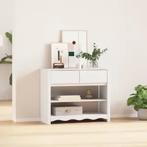 Konsoles galds VidaXL modelis 42003047 — baltas austeru koksnes, vidēja uzglabāšana