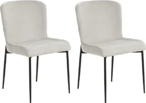 Dining chair set Beliani ADA — 2 grey chairs
