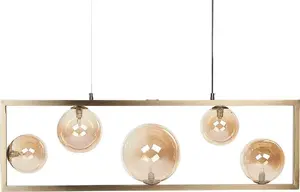 Подвесной светильник Beliani GEEHI металлический с бронзовым покрытием – потолочный подвес
