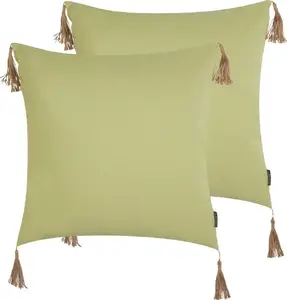 Декоративные подушки пара Beliani CHMISTAR 45 x 45 см зелёные, 2 шт.