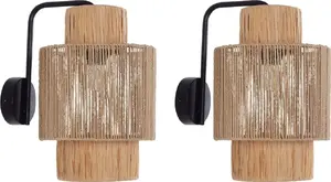 Sienas lampa komplekts Beliani JAMMA — 2 sienas sviras