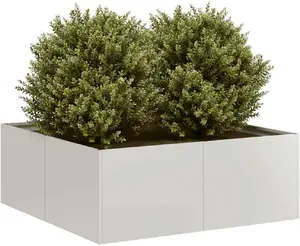 Puķu pods VidaXL no nerūsējošā tērauda 80×80×30 cm