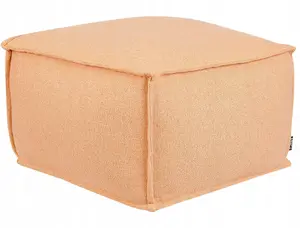 Пуф Beliani SHERALI, хлопковый чехол, 50 x 50 x 30 см, оранжевый