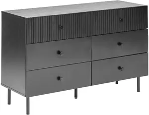 Chest of drawers Beliani Coventry in black — compact storage furniture