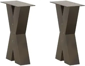 Table legs VidaXL set of 2, adjustable height 42–43 cm, diameter 28 cm, model 4012951