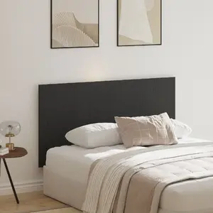 Изголовье кровати VidaXL из массива дуба черное 160 x 1.5 x 80 см