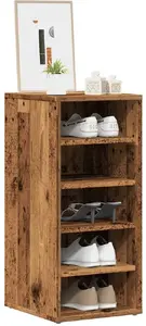 Тумбы для обуви VidaXL комплект 2 шт., состаренная древесина, 32x35x70 см, ДСП