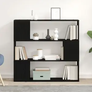 Shelf unit VidaXL TV stand in Black Oak finish, medium display shelf, particleboard