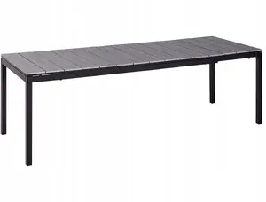 Pagarināms dārza galds Beliani TOFANE alumīnijs 198/248 x 90 cm pelēks