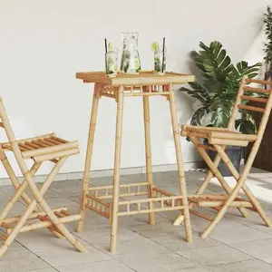 Āra bāra galds VidaXL kvadrātveida 55×55×100 cm bambuss