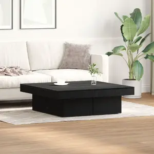 Журнальный стол VidaXL 90×90×28 см Черный дуб Массовое дерево