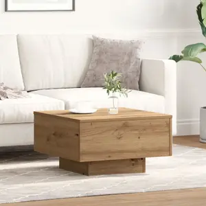 Журнальный стол VidaXL Lite из дуба 55 x 55 x 31 см