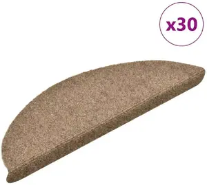 Накладки на ступени самоклеящиеся VidaXL 30 шт кремовые 56×17×3 см