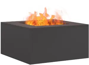 Уличный костровой очаг VidaXL стальной 60 x 60 x 30 см черный