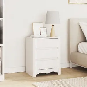 Nightstand VidaXL model 42003049 white wooden rectangular medium