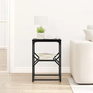 Прикроватный столик VidaXL модель 868237 Черный дуб инженерная древесина 41×40×60 см
