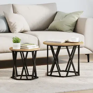 Журнальный стол VidaXL Artisan Oak Lite — компактный из дубового дерева