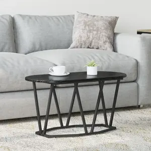 Coffee Table VidaXL model 869690, engineered wood, black oak finish
