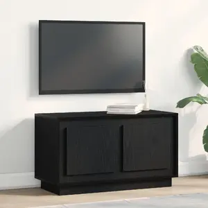 Тумба под ТВ VidaXL 862130, инжиниринговое дерево, черный дуб, 80 x 35 x 45 см