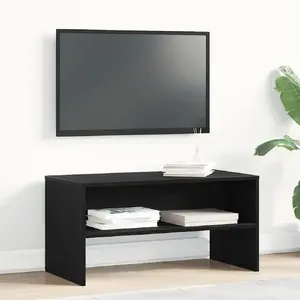 Тумба под TV VidaXL модель 862393, черный дуб, клееное дерево, 80×40×40 см