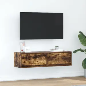 Тумба под TV VidaXL модель 861530, цвет дымчатый дуб, 100 x 31 x 25.5 см