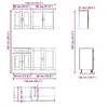 Uzglabāšanas skapītis VidaXL 3314876 (4 gab.) Photo 7