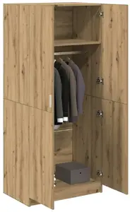 Шкаф VidaXL модель 855883, древесноволокнистый материал, отделка дуб artisan, 80×52×180 см