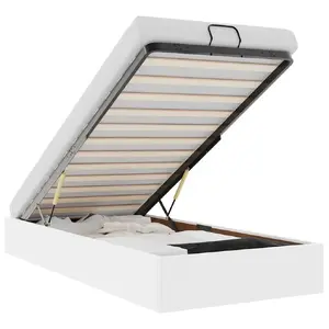 Каркас кровати VidaXL 3310785 — белый, 100×203 см, высота 23,5 см, макс. нагрузка 140 кг
