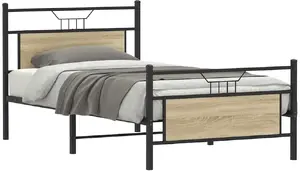 Каркас кровати VidaXL модель 4106806 Дуб Sonoma 107 x 203 см клееная древесина