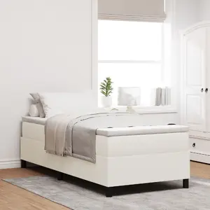 Каркас кровати VidaXL 80 x 200 см Кремовый — деревянный односпальный каркас