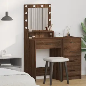 Spoguļa panelis VidaXL MDF brūns ozols 50 x 41 x 135 cm