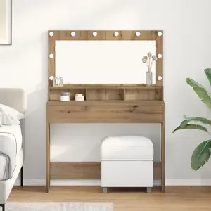 Зеркало VidaXL Dąb rzemieślniczy 100 x 41 x 135 см — зеркало в раме из инженерного дуба