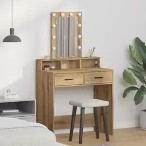 Туалетный стол VidaXL модель 865171, деревянный, дубовый финиш, 79×41×140 см