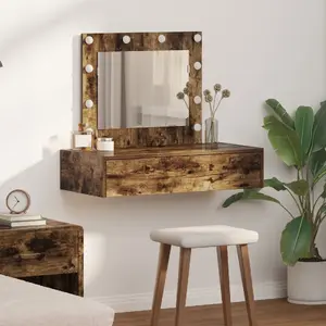 Туалетный стол VidaXL 83 x 40 x 70 см, шпон дымчатого дуба
