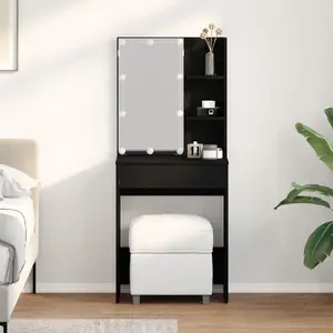 Туалетный стол VidaXL модель 862780, отделка «чёрный дуб», 60 x 40 x 140 см