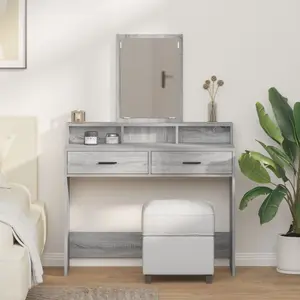 Туалетный стол VidaXL 100 x 41 x 140 см, серый Sonoma