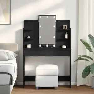 Туалетный стол VidaXL 96 x 40 x 142 см Черный дуб Дерево