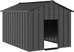 Будка для собаки VidaXL модель 4100919, оцинкованная сталь, 113×153×101 см, с крышей