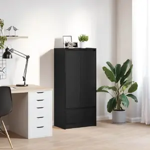 Комод с ящиками VidaXL 861644, клееное деревянное, цвет черный дуб, 55,5×34×119,5 см