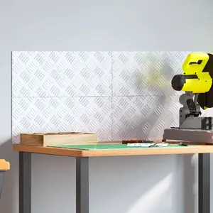 Алюминиевые рифлёные пластины 4 шт. VidaXL противоскользящие 50 x 20 см